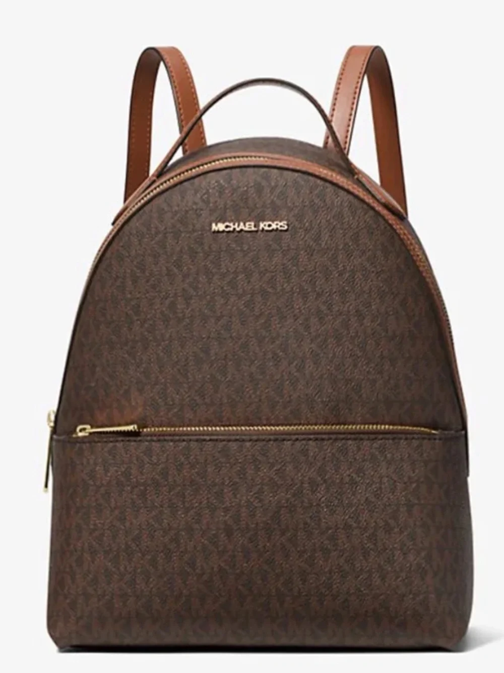 MICHEAEL KORS SHELIA MEDIUM LOGO BACKPACK BROWN